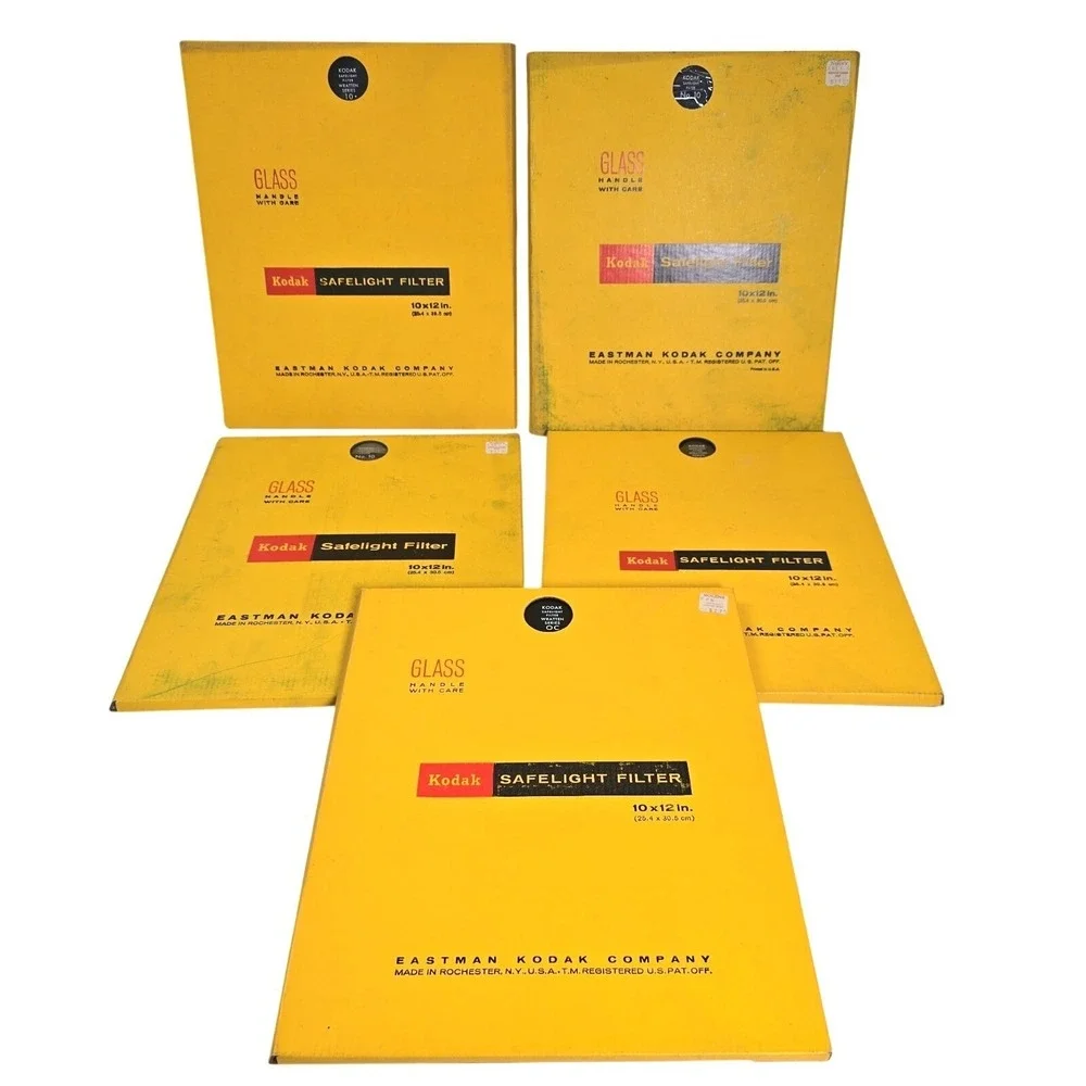 Kodak 10x12 Inch Wratten Series 10 &OC Safelight Filter in Original Box SET of 5